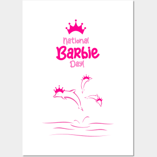 National Barbie and dolphins Day Posters and Art